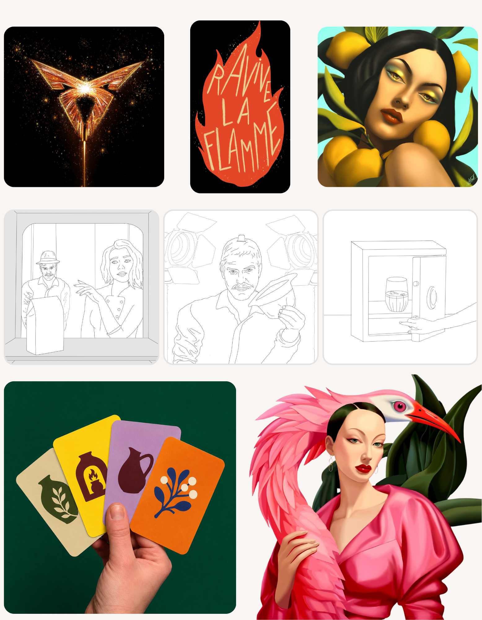 Éléments graphiques - illustrations et storyboard