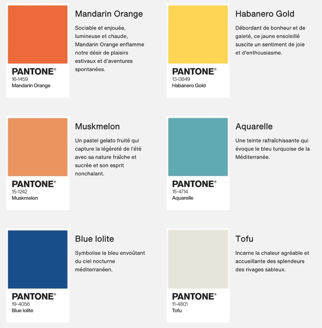 Palette Pantone Nespresso