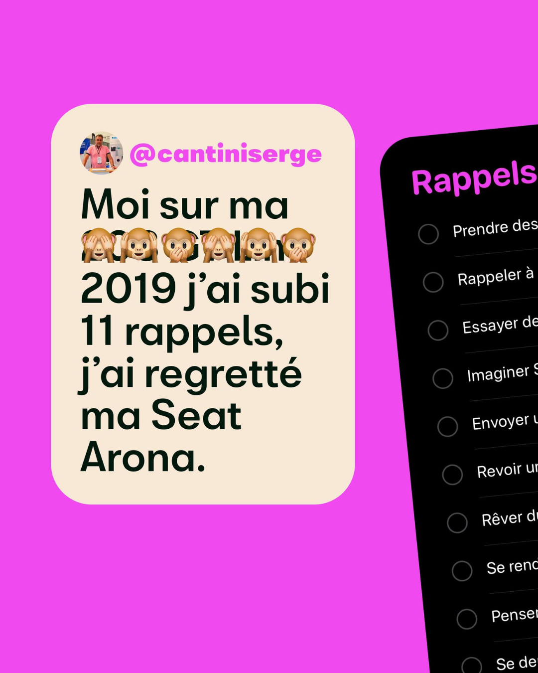 Post Seat rappel Serge